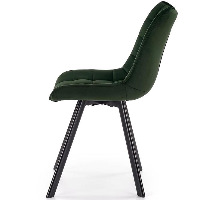 Szék K332 Velvet/Fém Sötétzöld