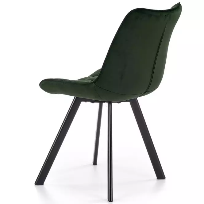 Szék K332 Velvet/Fém Sötétzöld
