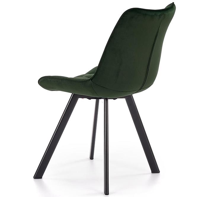 Szék K332 Velvet/Fém Sötétzöld