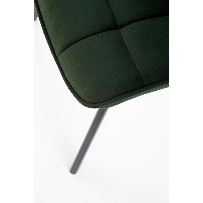 Szék K332 Velvet/Fém Sötétzöld