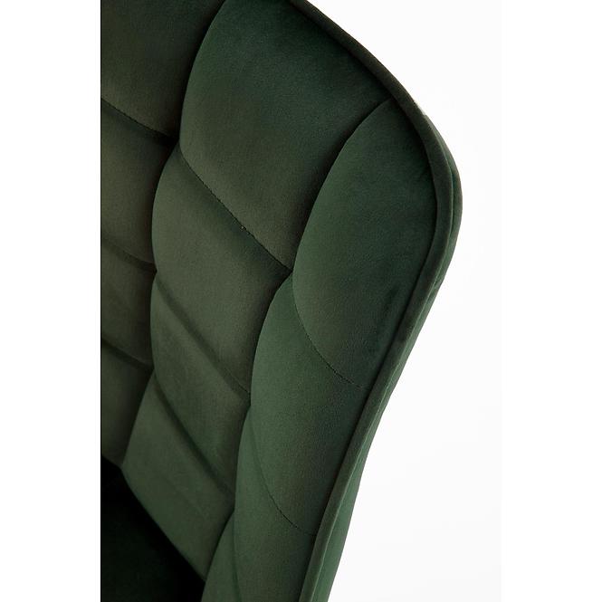 Szék K332 Velvet/Fém Sötétzöld