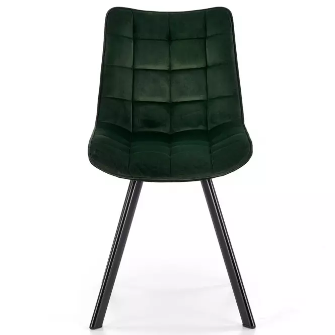 Szék K332 Velvet/Fém Sötétzöld