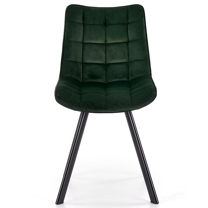 Szék K332 Velvet/Fém Sötétzöld