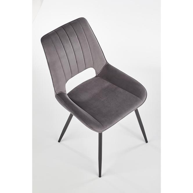 Szék K404 Velvet/Fém szürke