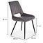 Szék K404 Velvet/Fém szürke,2