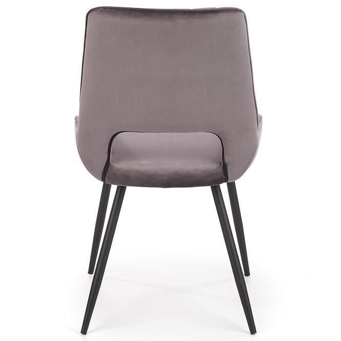 Szék K404 Velvet/Fém szürke