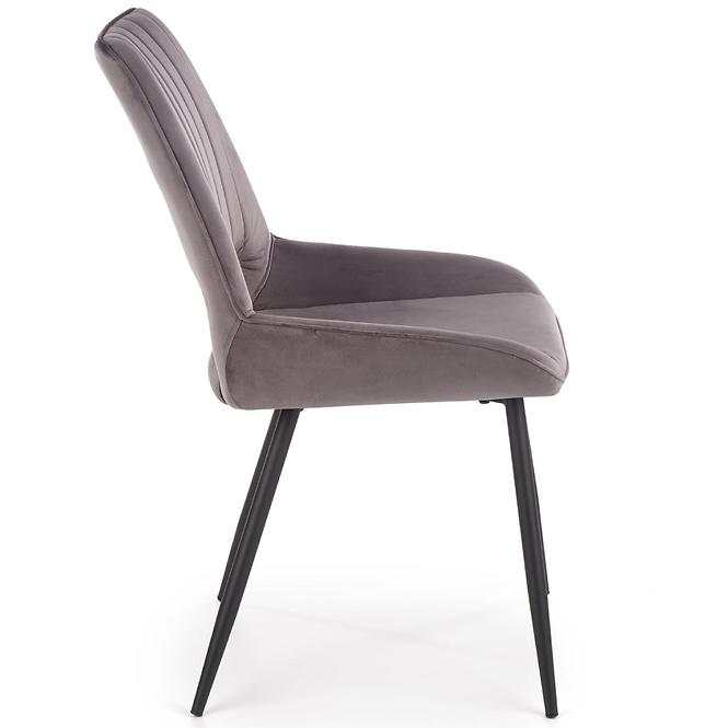 Szék K404 Velvet/Fém szürke