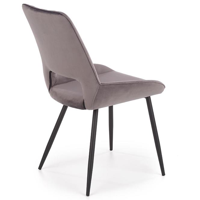 Szék K404 Velvet/Fém szürke