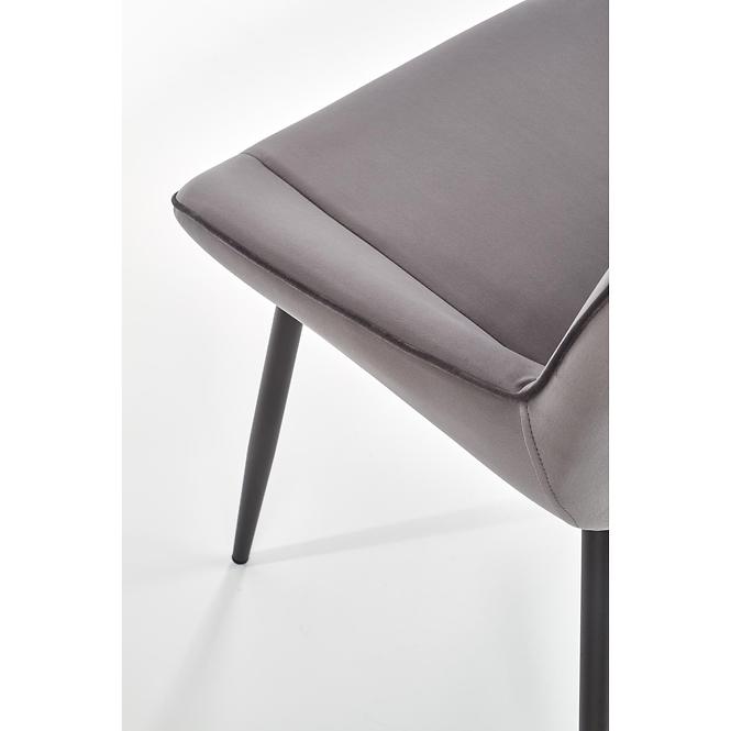 Szék K404 Velvet/Fém szürke