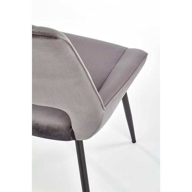 Szék K404 Velvet/Fém szürke
