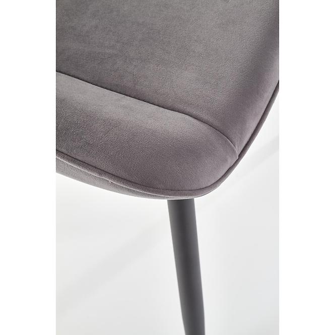 Szék K404 Velvet/Fém szürke