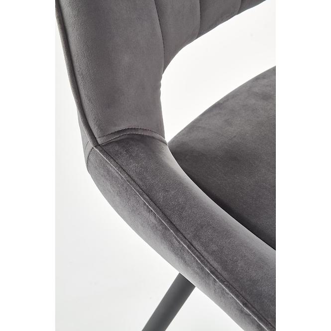 Szék K404 Velvet/Fém szürke