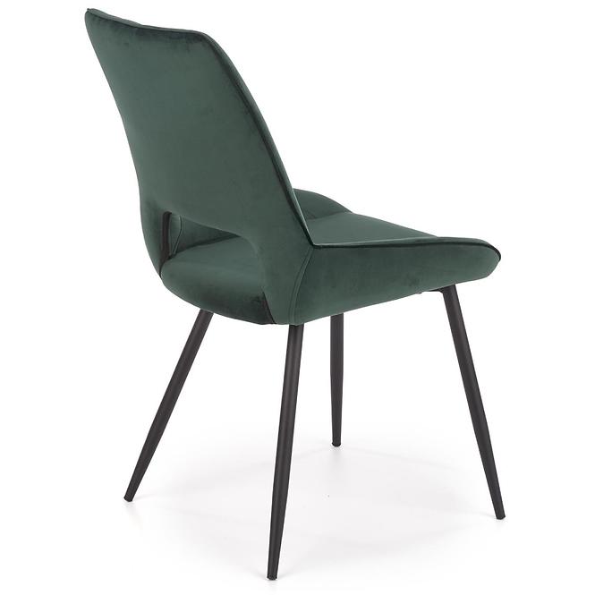 Szék K404 Velvet/Fém Sötétzöld,3