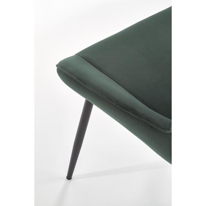 Szék K404 Velvet/Fém Sötétzöld