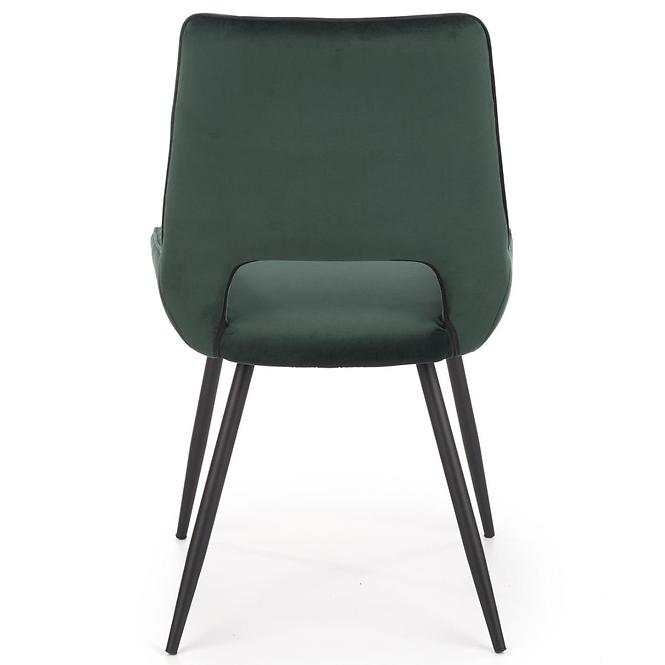 Szék K404 Velvet/Fém Sötétzöld