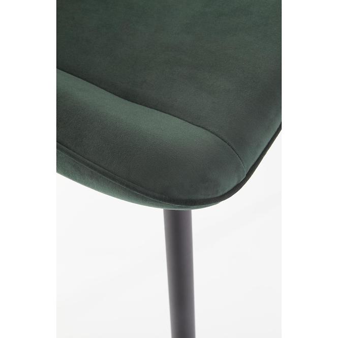 Szék K404 Velvet/Fém Sötétzöld