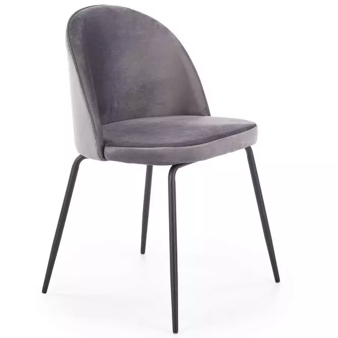 Szék K314 Velvet/Fém szürke