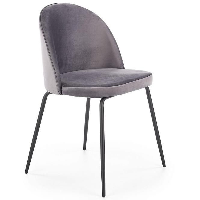 Szék K314 Velvet/Fém szürke