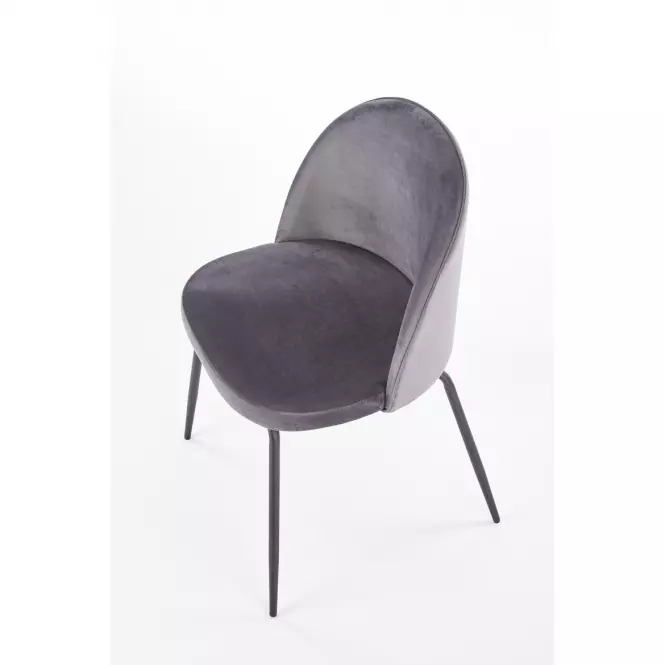 Szék K314 Velvet/Fém szürke