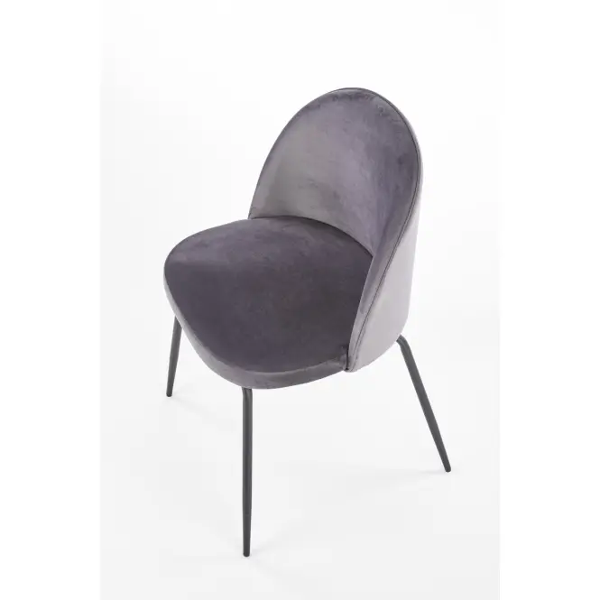 Szék K314 Velvet/Fém szürke,4