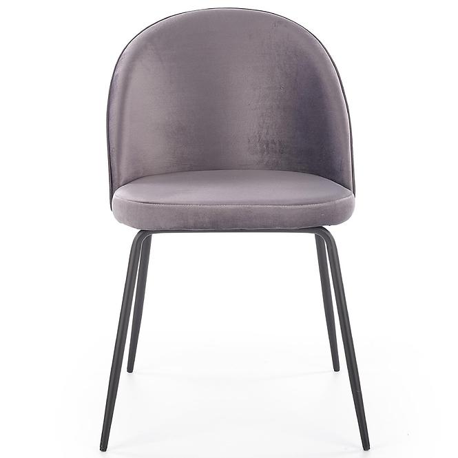 Szék K314 Velvet/Fém szürke