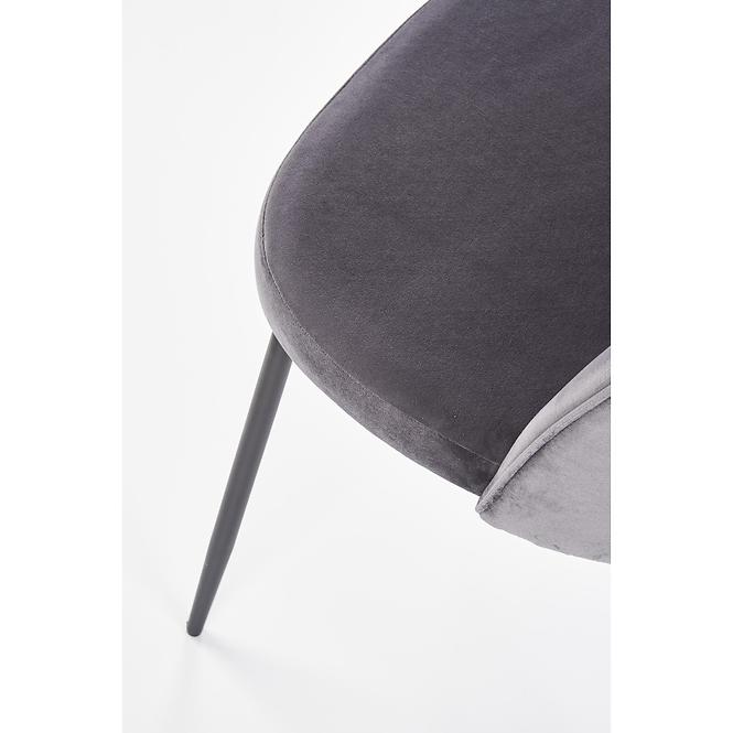 Szék K314 Velvet/Fém szürke