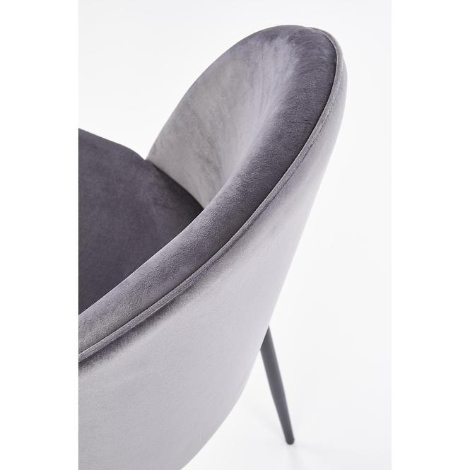 Szék K314 Velvet/Fém szürke