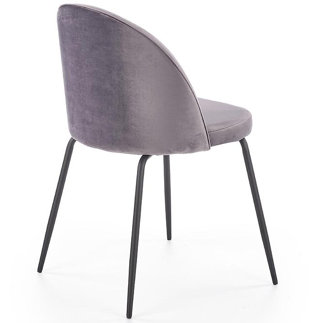 Szék K314 Velvet/Fém szürke