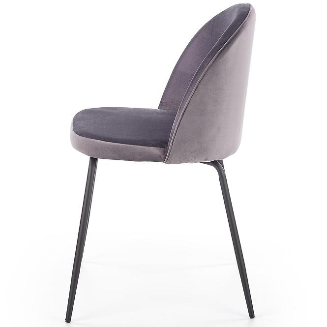 Szék K314 Velvet/Fém szürke