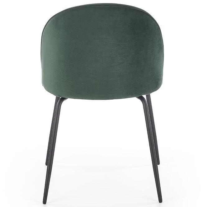 Szék K314 Velvet/Fém Sötétzöld,3
