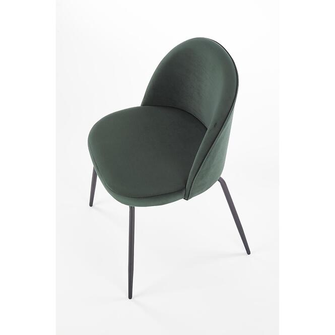 Szék K314 Velvet/Fém Sötétzöld,4