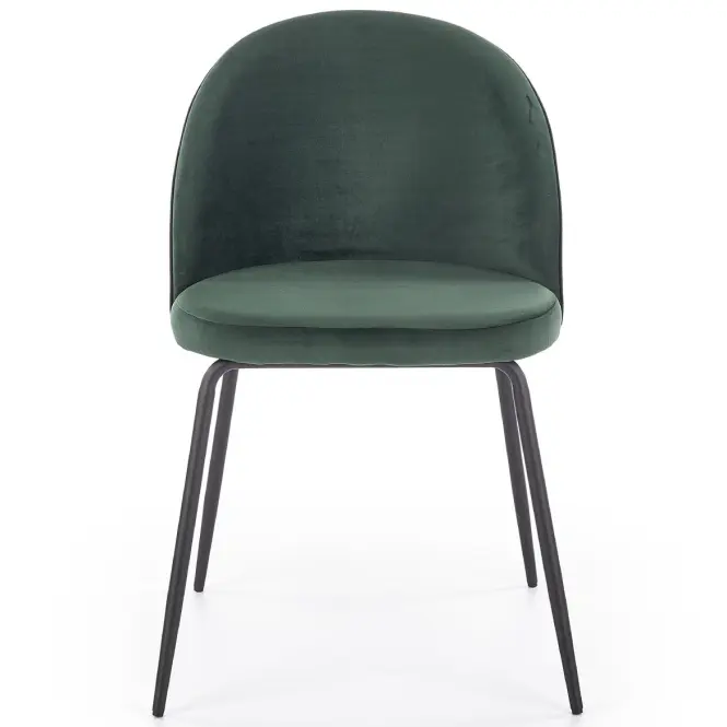 Szék K314 Velvet/Fém Sötétzöld