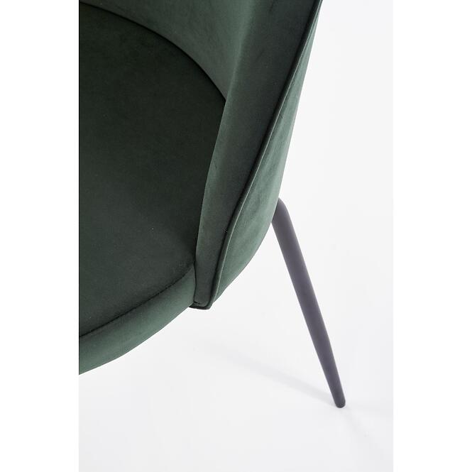 Szék K314 Velvet/Fém Sötétzöld