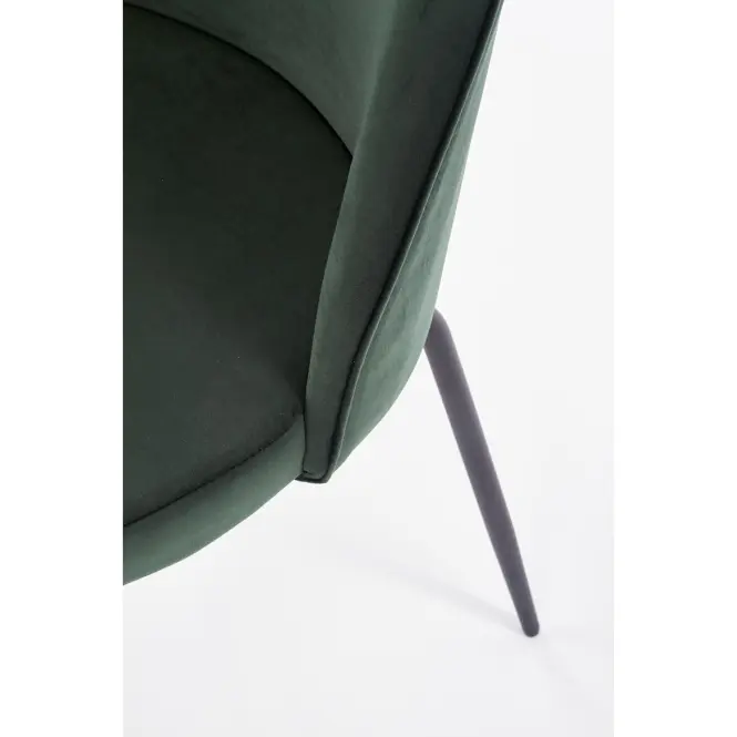 Szék K314 Velvet/Fém Sötétzöld,6