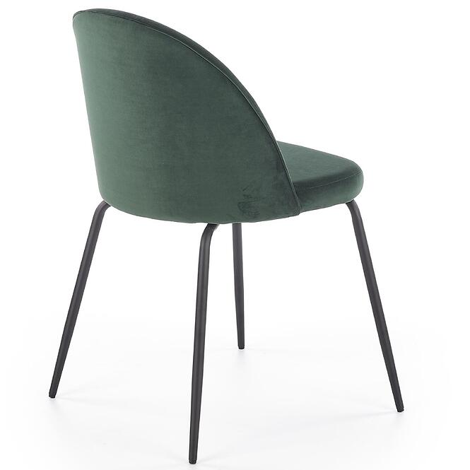 Szék K314 Velvet/Fém Sötétzöld,8