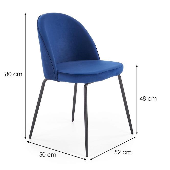 Szék K314 Velvet/Fém Gránát