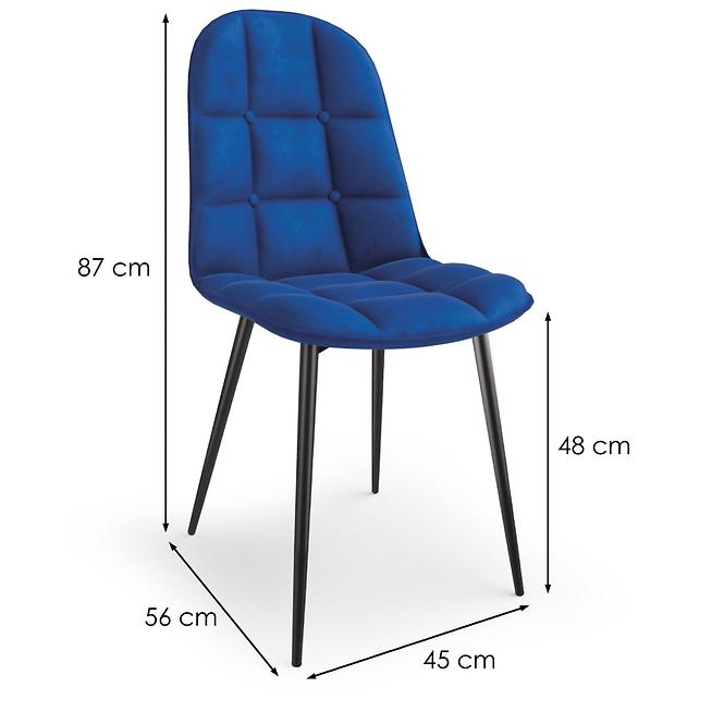 Szék K417 Velvet/Fém Gránát,2