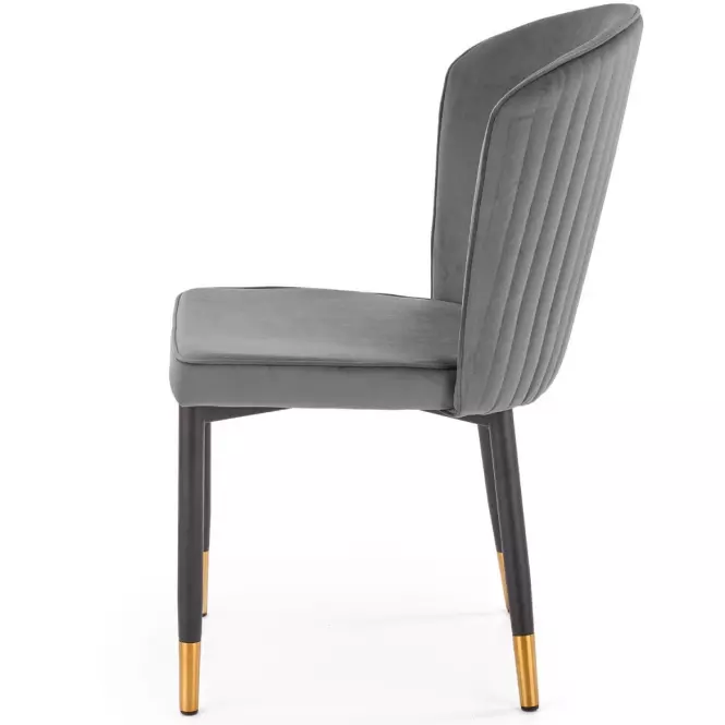 Szék K446 Velvet/Fém szürke
