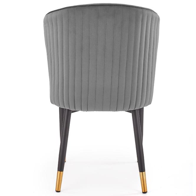 Szék K446 Velvet/Fém szürke