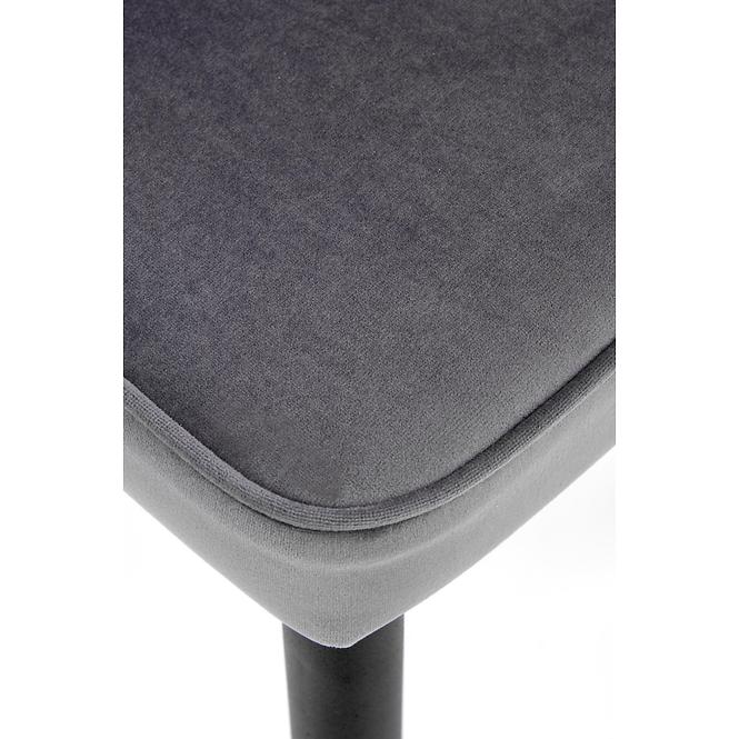 Szék K446 Velvet/Fém szürke