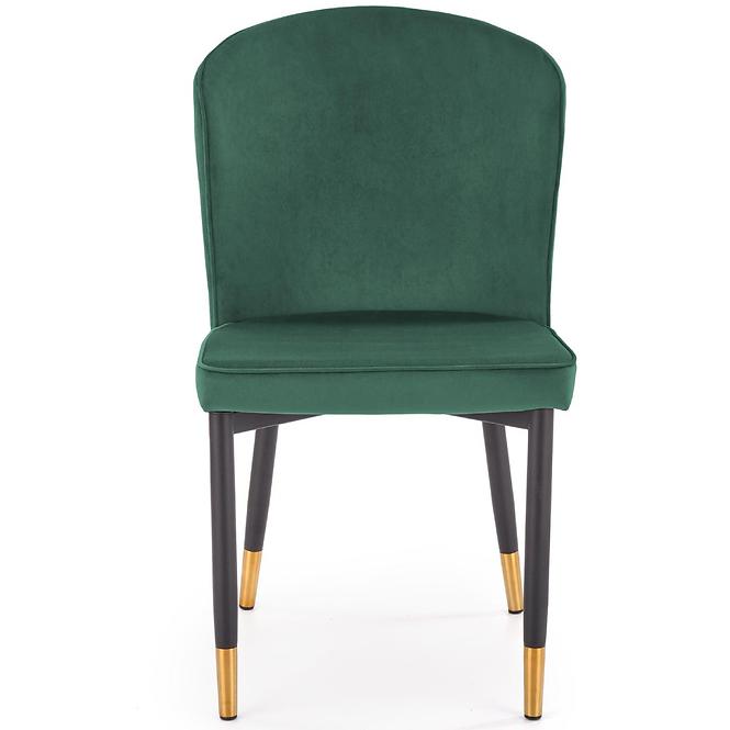 Szék K446 Velvet/Fém Sötétzöld