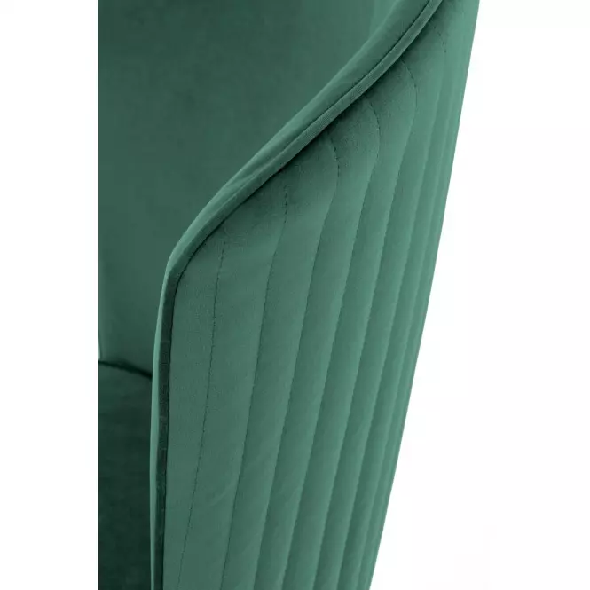 Szék K446 Velvet/Fém Sötétzöld
