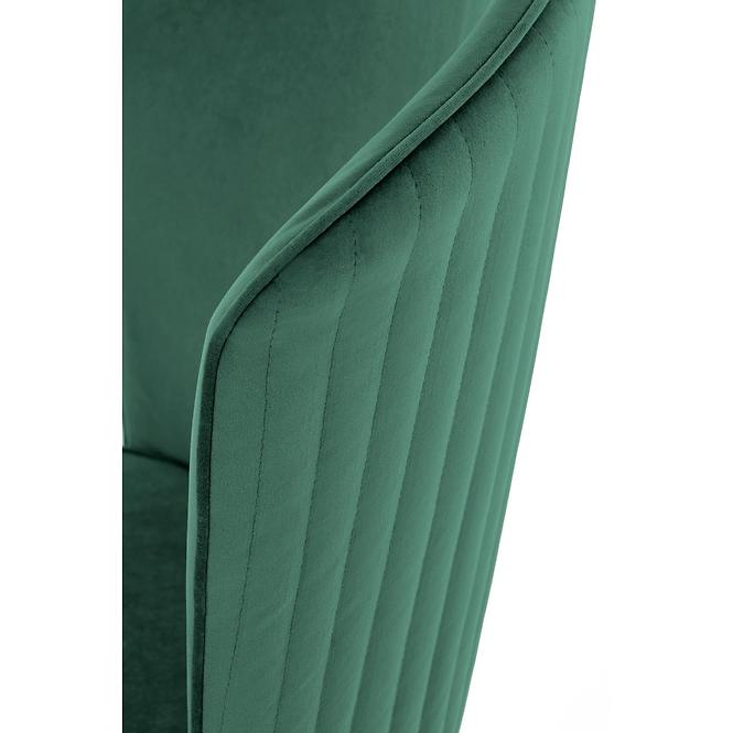 Szék K446 Velvet/Fém Sötétzöld