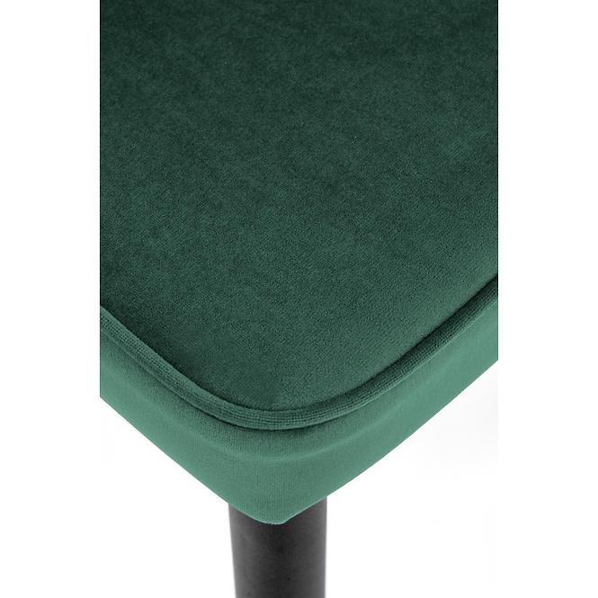 Szék K446 Velvet/Fém Sötétzöld