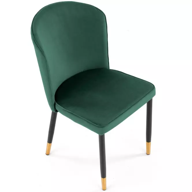 Szék K446 Velvet/Fém Sötétzöld
