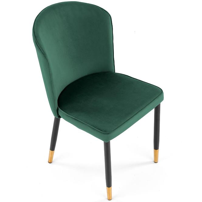 Szék K446 Velvet/Fém Sötétzöld