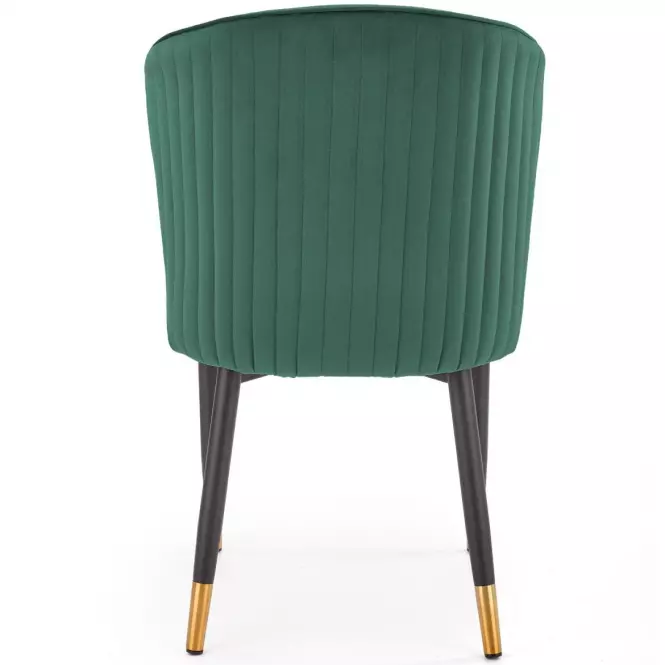 Szék K446 Velvet/Fém Sötétzöld