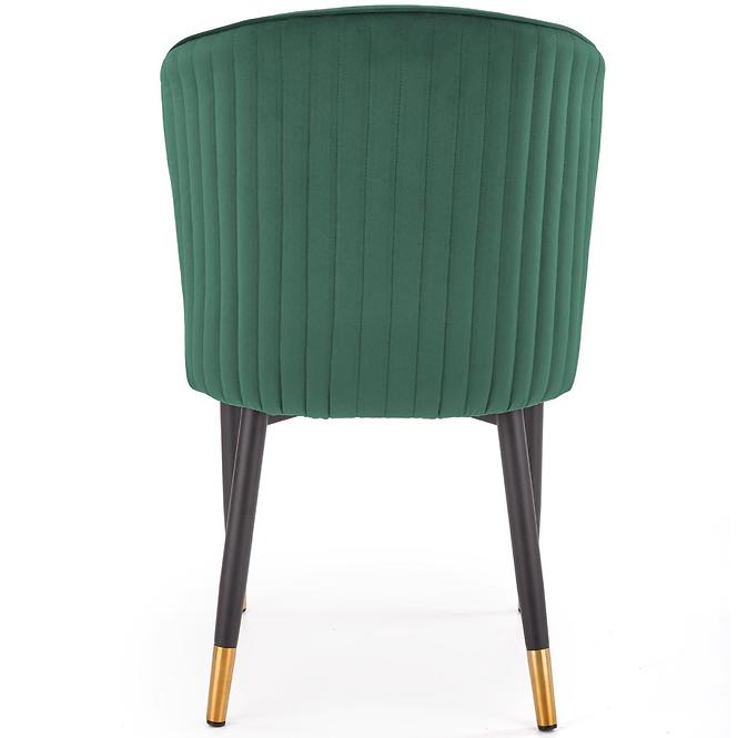 Szék K446 Velvet/Fém Sötétzöld