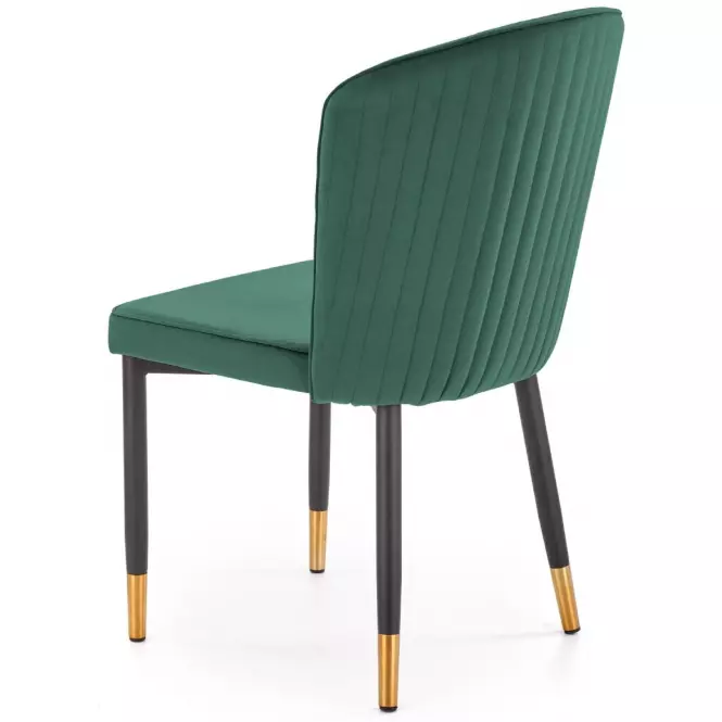 Szék K446 Velvet/Fém Sötétzöld