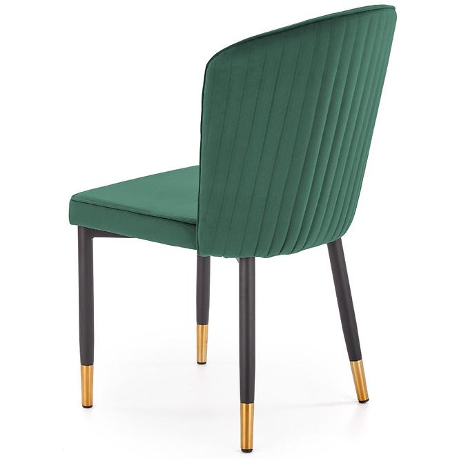 Szék K446 Velvet/Fém Sötétzöld